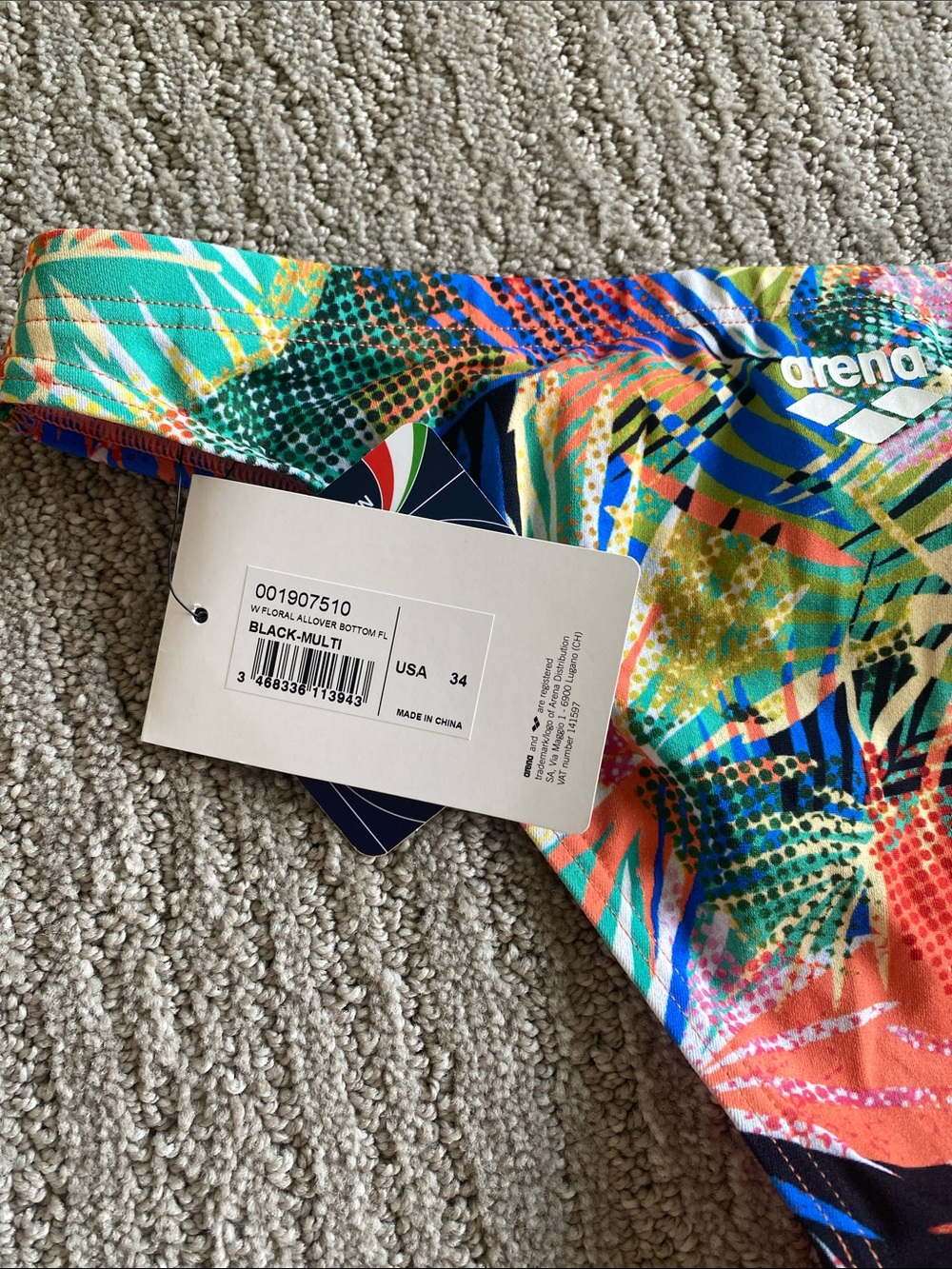 Arena Tropical Floral Bikini Suit. - Picture 8 of 9